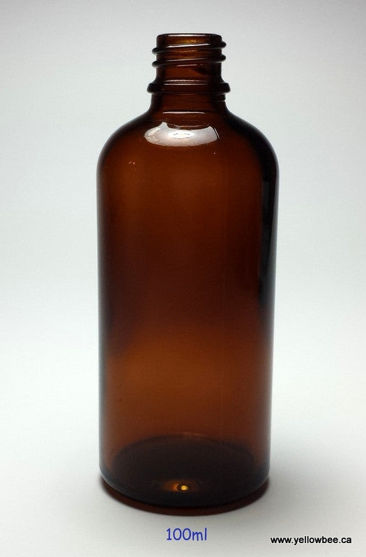 New Essential Oil Glass Bottle - Amber - 100ml / 3.34oz