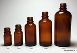 New Essential Oil Glass Bottle - Amber - 10ml / 0.34oz