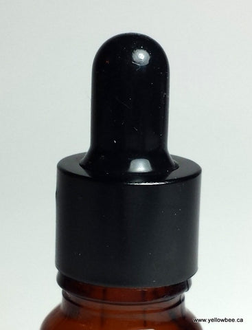 New Shiny Black Glass Tube Dropper for 50ml Bottle