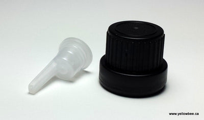 New Black Lid with Tamper-Evident Seal & Reducer