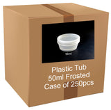 Frosted Plastic Tub - 50ml / 1.7oz (Full Case 250pcs)