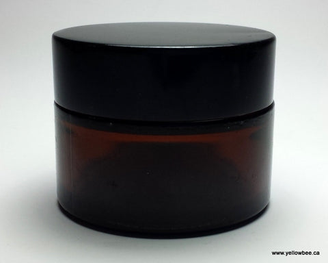 Amber Glass Jar (Black Lid) - 50g / 1.8oz