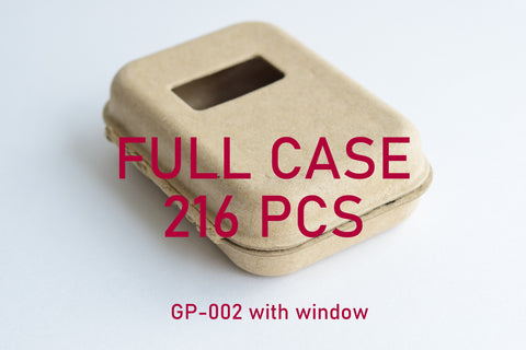 One Green Clamshell Box with window - GP-002  (Case of 216pcs)