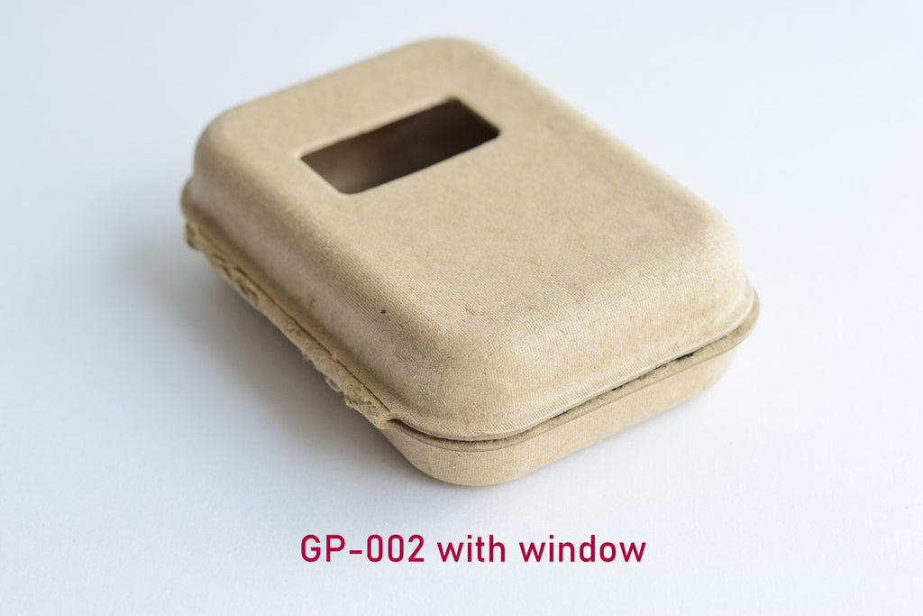 One Green Clamshell Box with window - GP-002