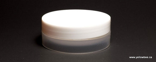Low Profile Double Wall Plastic Jar with White Lid - 30ml