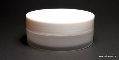 Low Profile Double Wall Plastic Jar with White Lid - 100ml
