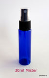 Cobalt Blue Slim Plastic Bottle with Mister - 30ml
