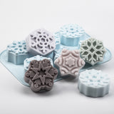 Soap Mould - 6 Cavity Snow Flakes 2 - SM-018