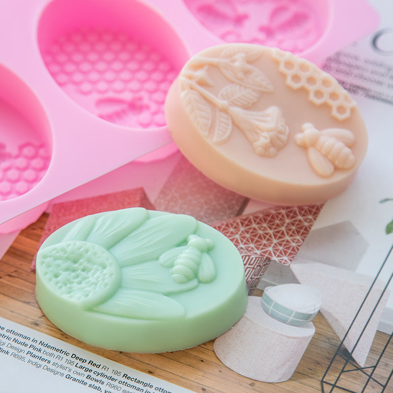Soap Mould - 6 Cavity Bee Habitat - SM-023
