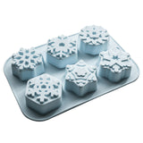 Soap Mould - 6 Cavity Snow Flakes 2 - SM-018