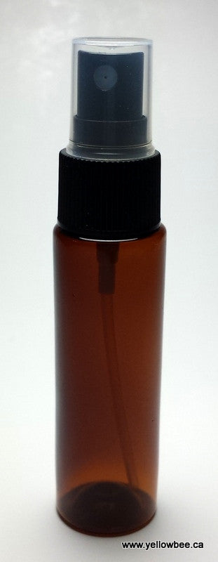 Amber Slim Plastic Bottle with Mister - 30ml