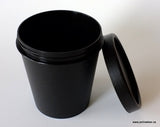 Black Plastic Tub - 250ml / 8.45oz (Full Case 250pcs)