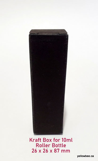 Kraft Box for 10ml Roller Bottle - Black (20pcs)