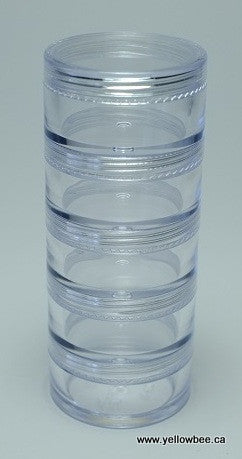 Stackable Plastic Container - 10g / 0.35oz (5-piece pack)
