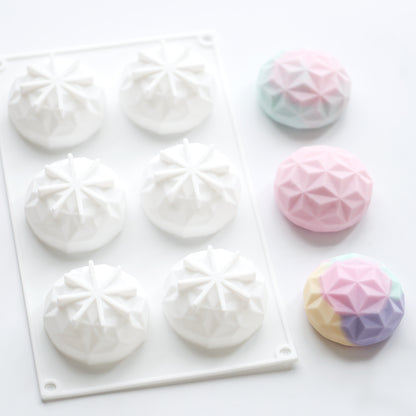 Soap Mould - 6 Cavity Diamond Cut - SM-028