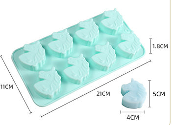 Soap Mould - 8 Cavity Unicorn - SM-036