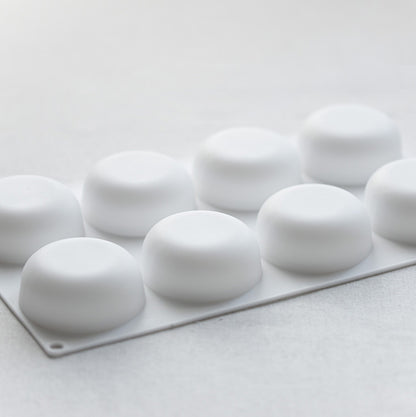 Soap Mould - 8 Cavity Rounded Cylinder Bar - SM-041