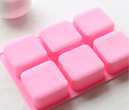 Soap Mould - 6 Cavity Rounded Cube Bar - SM-042