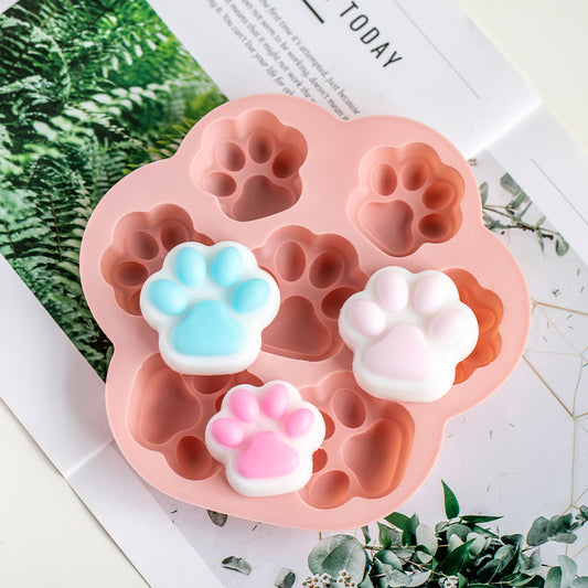 Soap Mould - 7 Cavity 3D Various Paws - SM-043