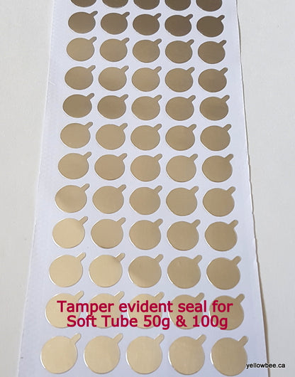 Tamper Evident Seal for Soft Tube (50g & 100g size) - 100pcs