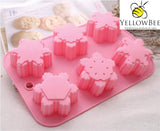 Soap Mould - 6 Cavity Snow Flakes 1 - SM-017