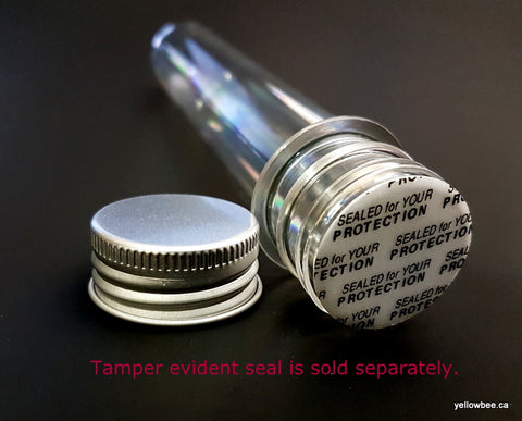 Tamper Evident Seal For Clear Cosmetic Storage Tube With Aluminum Lid Tamper Evident Seal For Clear Cosmetic Storage Tube With Aluminum Lid